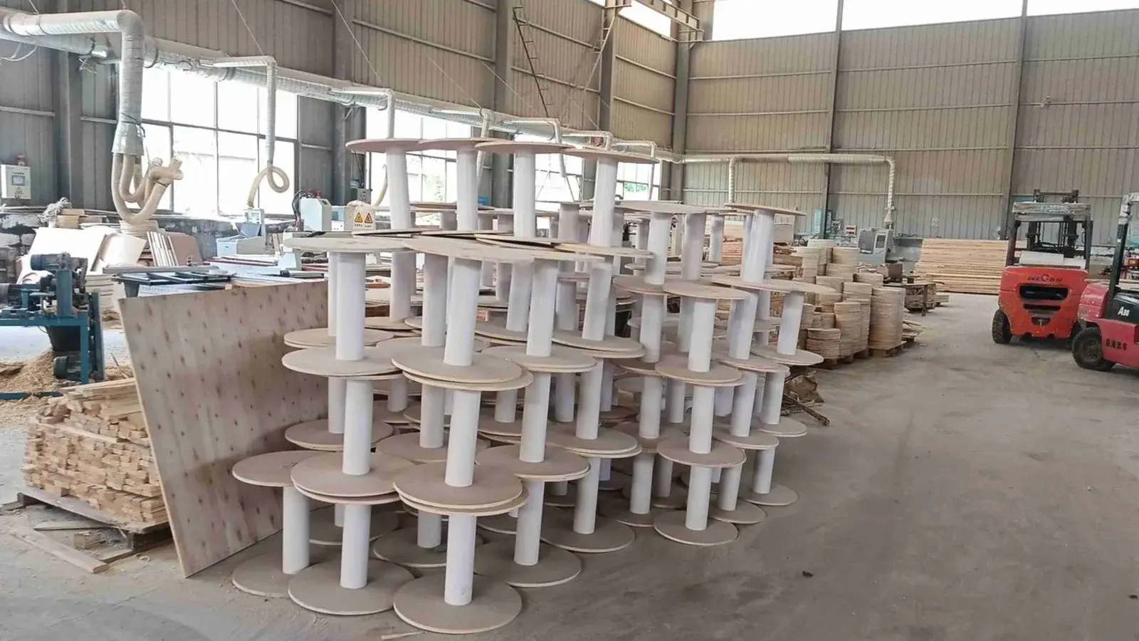 Factory workshop with production equipment and materials reviewed during a supplier audit.