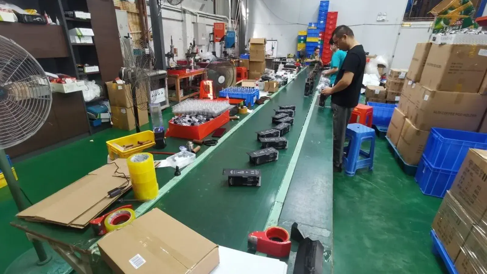 Factory production line reviewed during a China supplier quality audit.