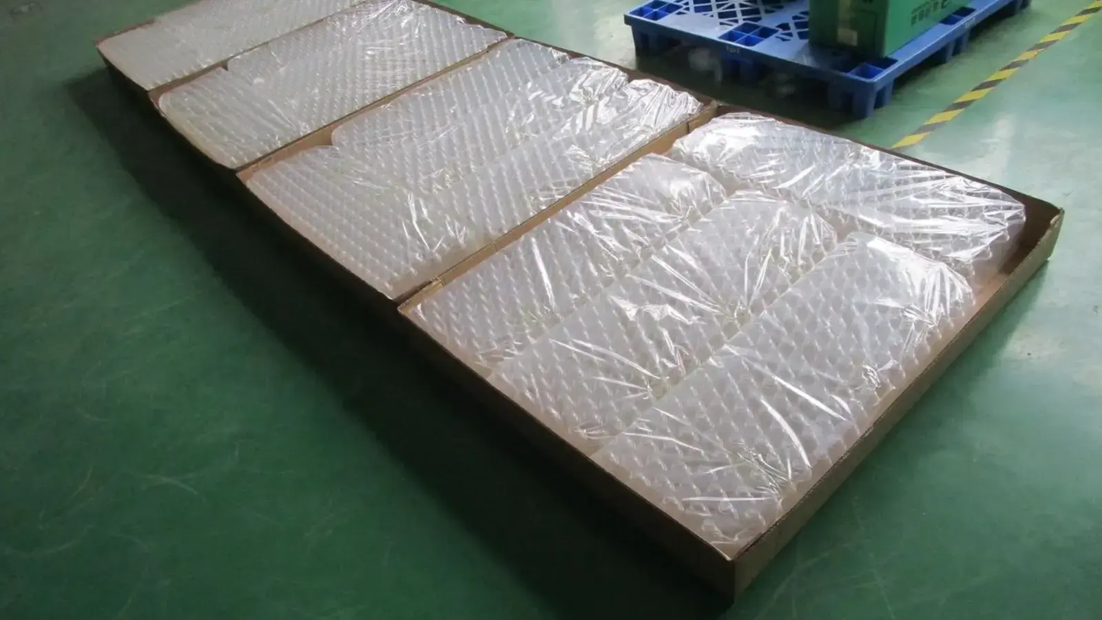 Products laid out for quantity and assortment checks before shipment from Vietnam.
